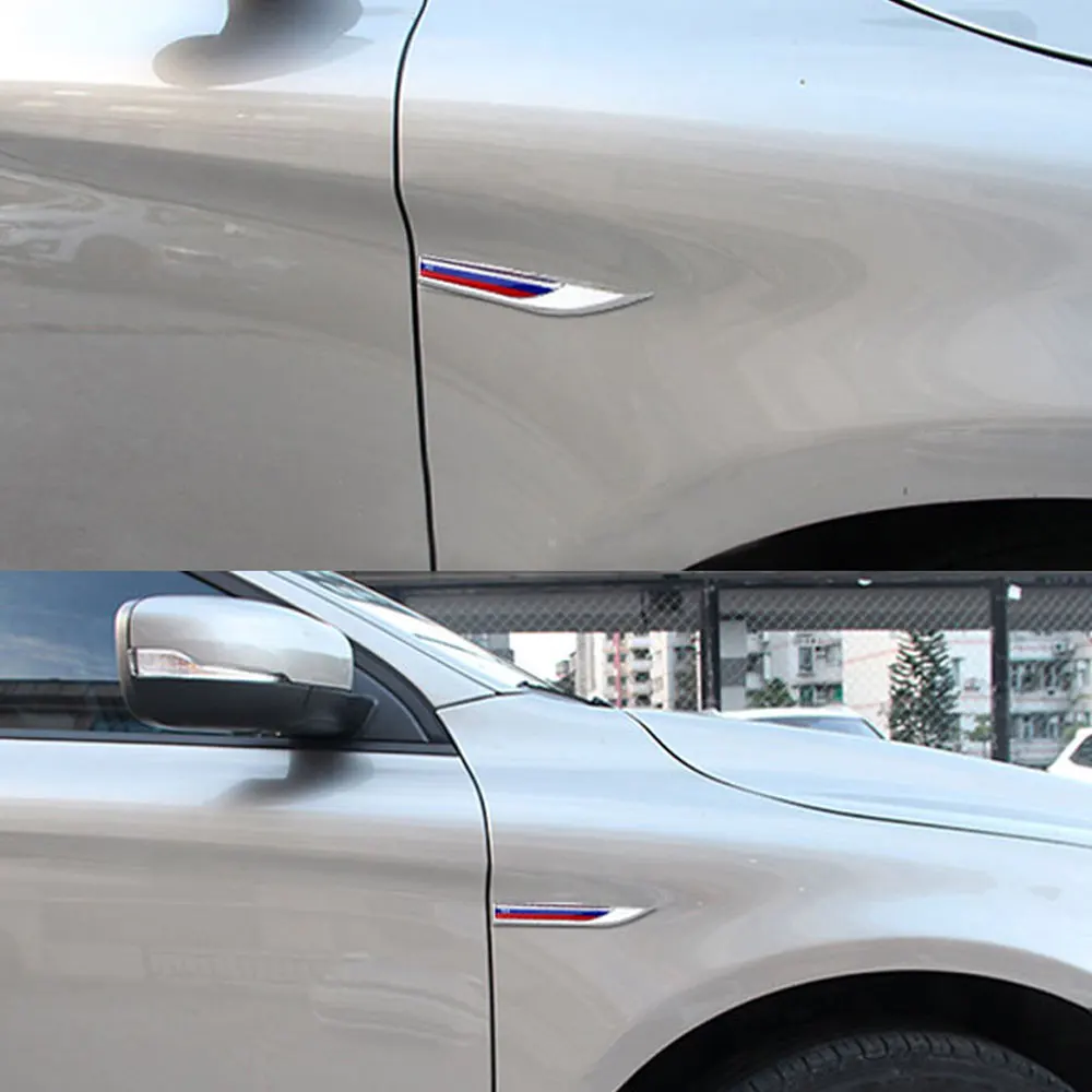 1 пара флаг России автомобильный багажник боковое крыло металлическая эмблема