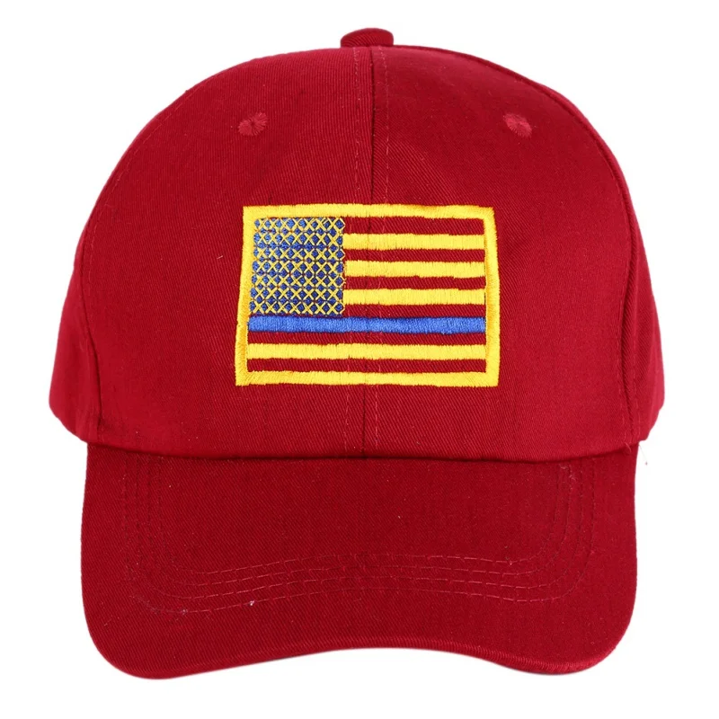 

American Flag Embroidered Cap Men Women Thin Blue Line Flag Low Profile Tactical Hats For Police Law Enforcement Running Hat