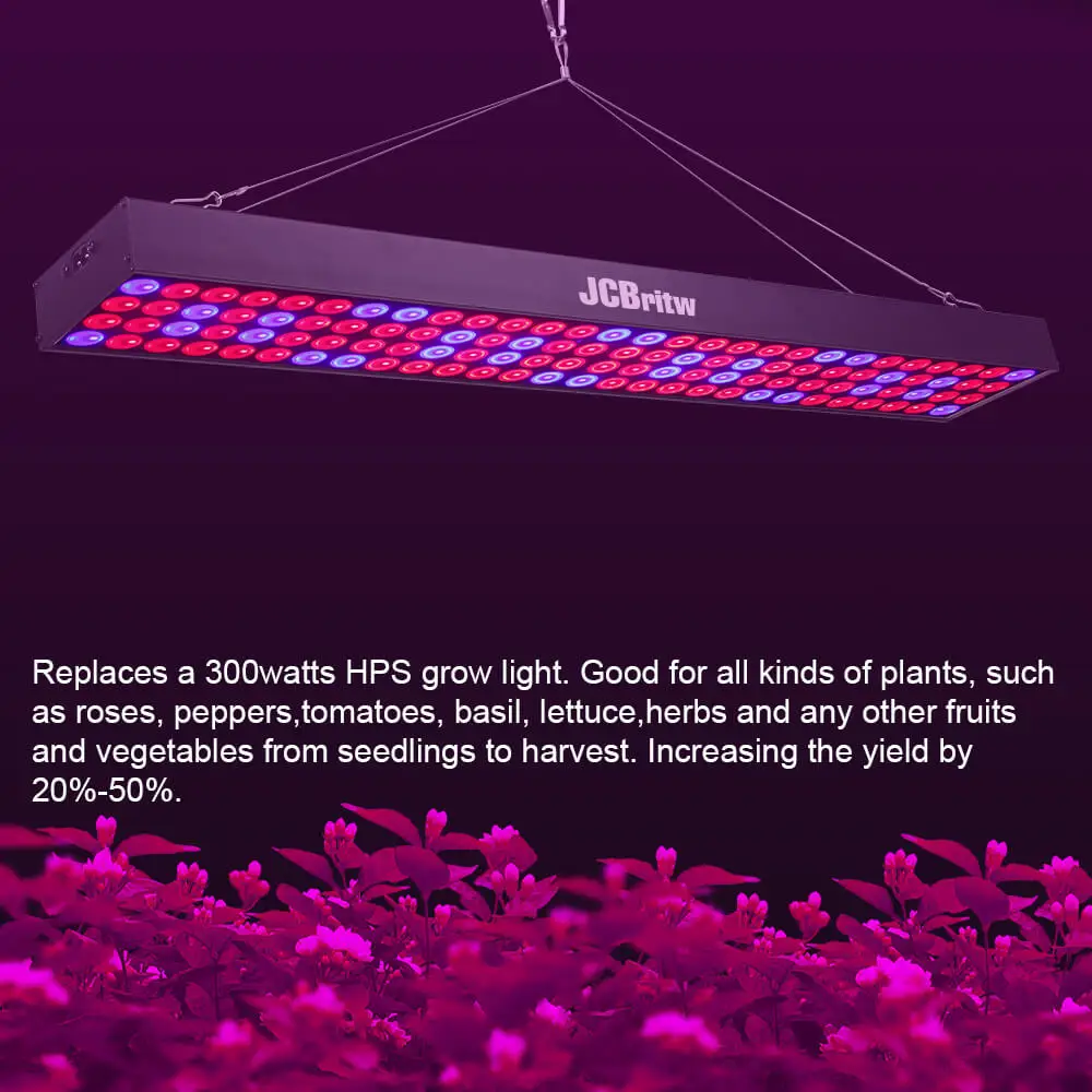 JCBritw светодиодный светильник для выращивания комнатных растений красный синий спектр растительный светильник s растущие лампы Длинные панели 60 Вт гидропонный светильник ning Fixtur
