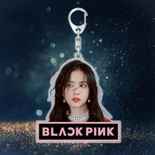 Модные Kpop черные Розовые Акриловые Брелоки для ключей держатель Lisa Rose Jennie Jisoo сумка Подвеска альбом Мода Шарм ювелирные изделия