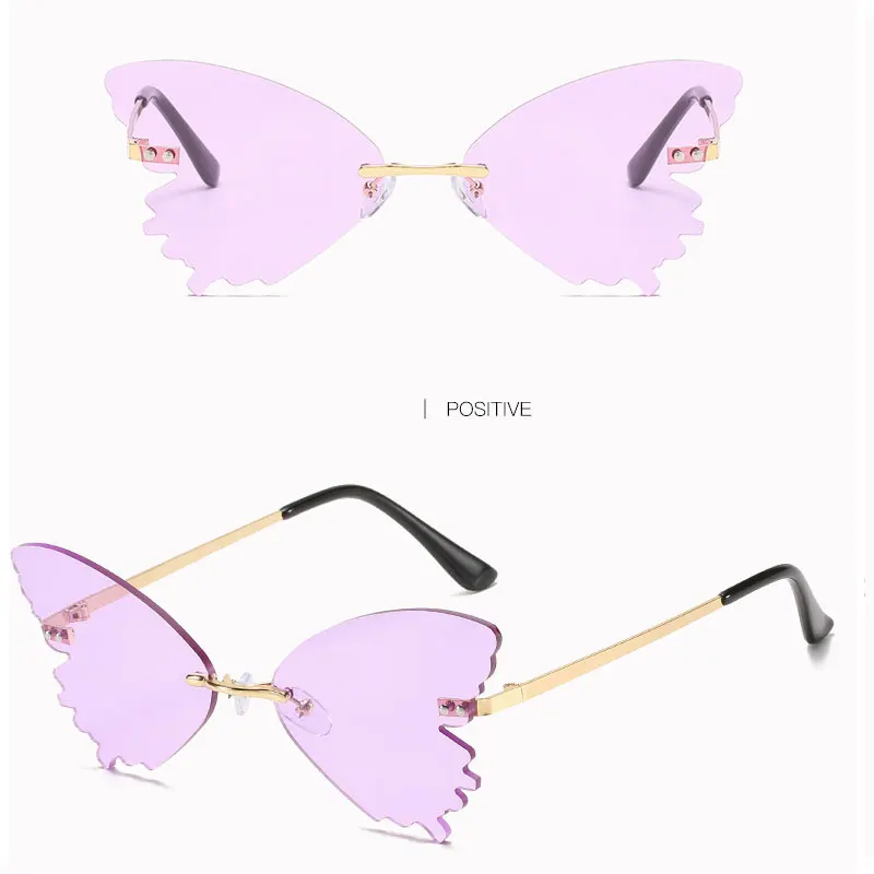 2022 New Arrival Fashion Brand Vintage Sunglasses Women Metal Frame Butterfly Sun Glasses For Female Shades Eyewear UV400 purple sunglasses