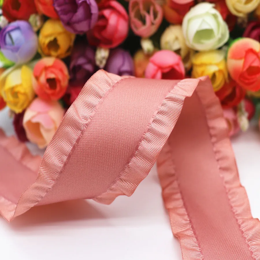 Ribbon Decoration Ribbon Supplies Sewing Ribbon 5 Yards Falbala Ruffled Ribbon Lotus leaf Ribbons 7/8