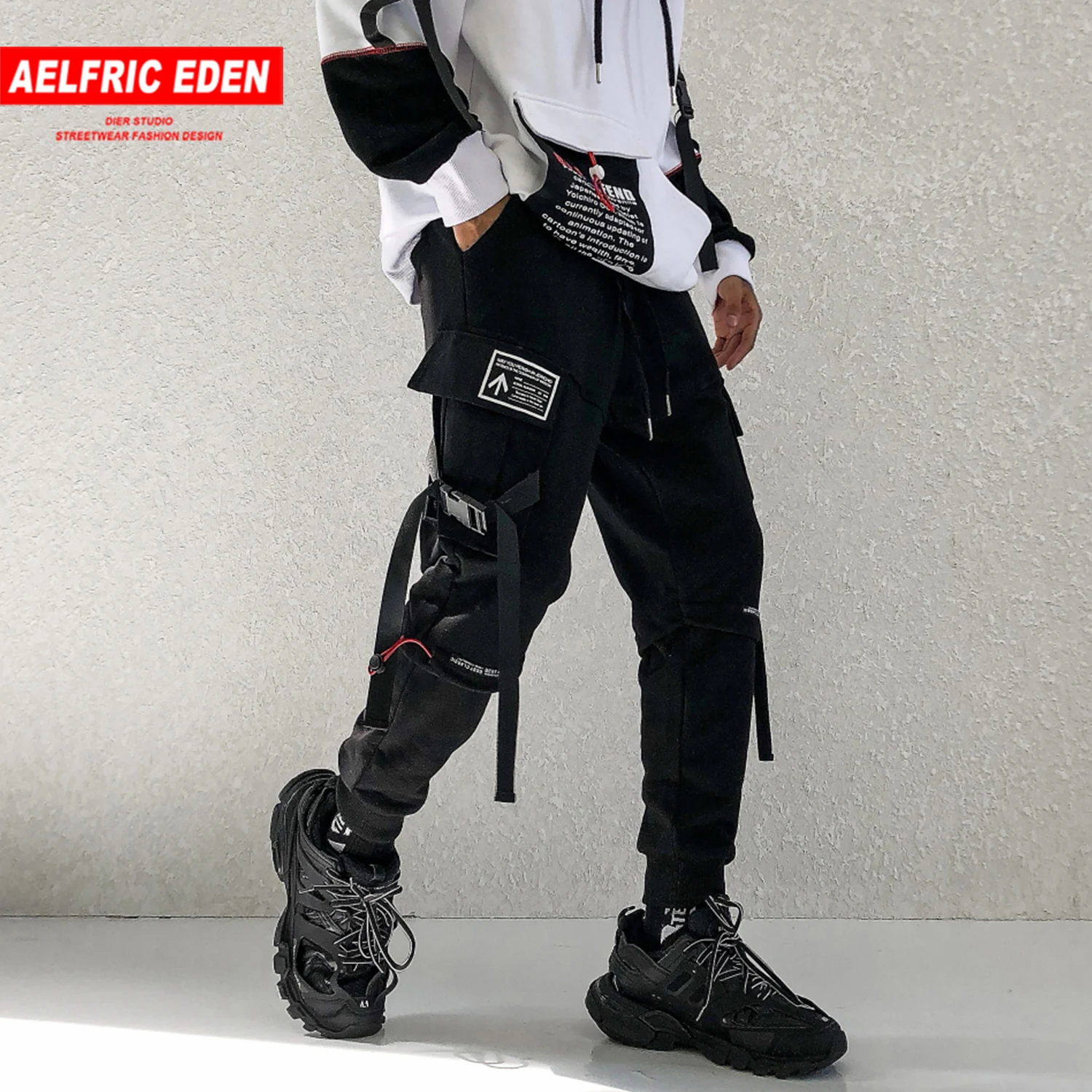 Aelfric Eden хип хоп Карманы Мужские Гарем карго Брюки 2019 модные Harajuku повседневные