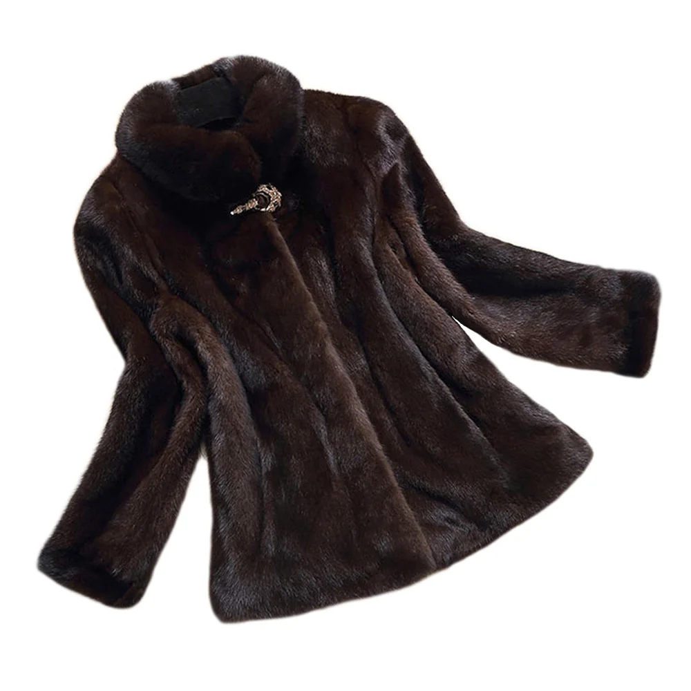 Женская натуральная норковая Меховая куртка кофейного цвета женские натуральные норковые меховые пальто теплые роскошные Лидер продаж