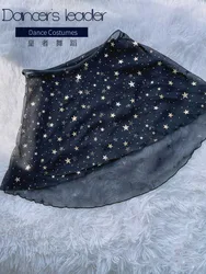 Ballet Short Skirt Black Screen Star Gilt Skirt Women's Dance Skirt Gymnastics Practice Skirt Adult Ballet Lyric Skirt