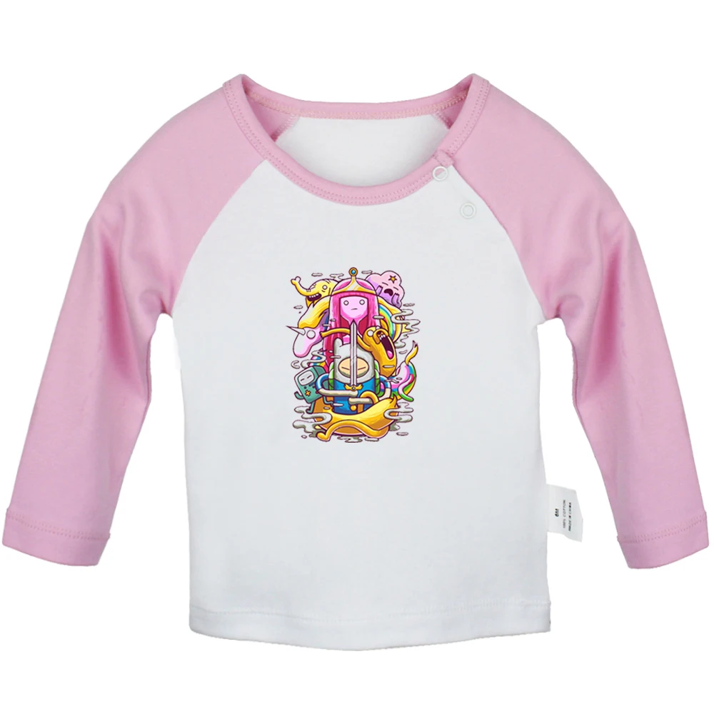ADVENTURE TIME Finn Jake Beemo, дизайнерские футболки для новорожденных мальчиков и девочек, футболки с длинными рукавами и графическим принтом для малышей - Цвет: JcBabyYCP1274C