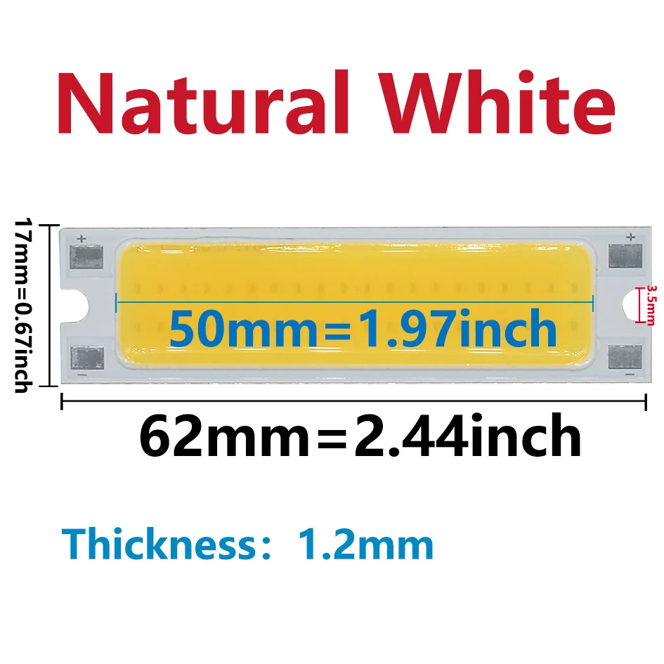 8 Teile/paket 10W DC30-32V 300mA LED COB Diode Licht-Emittierende Lampe Perlen Super helle LED Streifen Für Taschenlampe wand Lichtquelle DIY – Detail 5