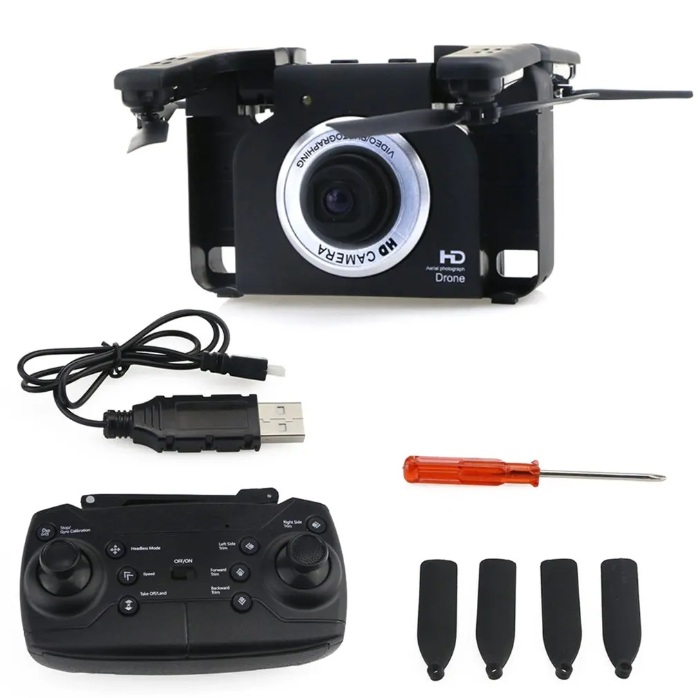 

F6 720P Wide Angle Wifi HD Camera Cam FPV Foldable RC Drone Aircraft with Gesture Selfie Headless Mode One Key Return