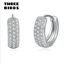 Новые трендовые круглые серьги-кольца с кубическим цирконием, роскошные Винтажные серьги с тремя рядами Cz камней для женщин, модные ювелирные изделия