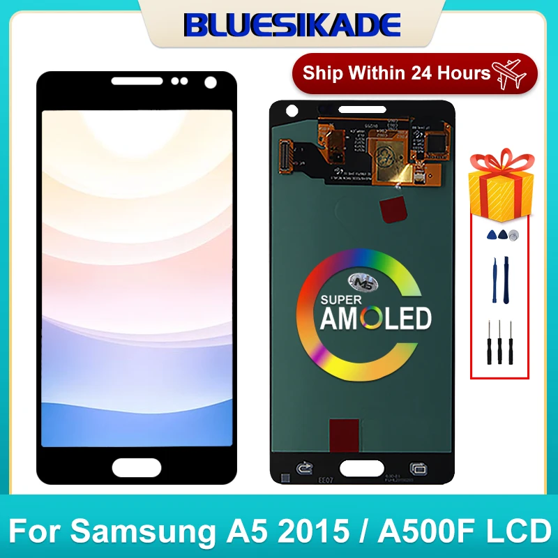 Super AMOLED For Samsung Galaxy A5 2015 A500 LCD Display Touch Screen Digitizer A5000 A500F A5009 Replacement Parts |