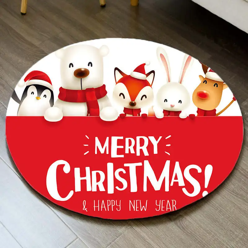 No-12 Merry Christmas Santa ковер детский сюрприз игровой коврик круглый фланелевый ковер рождественские буквы 3D подушка для стула ковёр для гостиной - Цвет: No-12