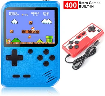 

Handheld Game Console Retro Mini Game Player with 400 Classical FC Games 2.8"Color Screen Double Players Mode Support Connect TV