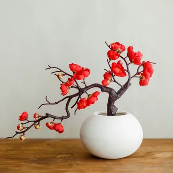 

Artificial Silk Flowers Japan Plum Cherry Blossoms Fake Flowers flores Tree Branches Wedding Home Room Decoration
