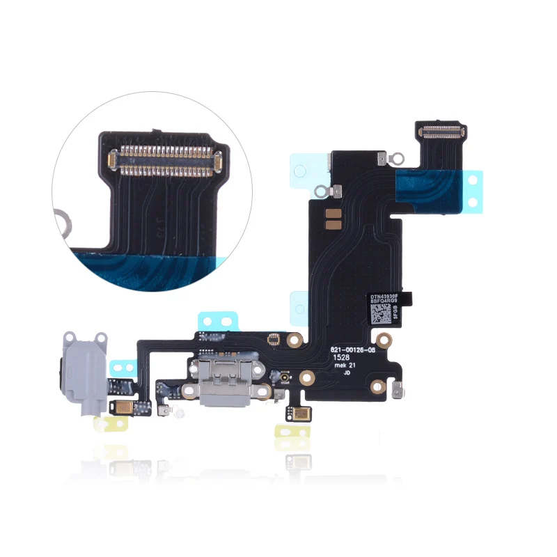 Usb зарядный гибкий кабель для iPhone 6S плюс USB зарядное устройство док-порт, Запасные детали черный белый серый