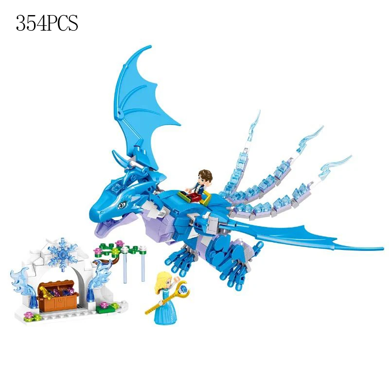 

Frozen The Dragon Prince and Princess Building Blocks Kit Elves Bricks Figures Model Toys Model Kids Girls Boys Gift Disney