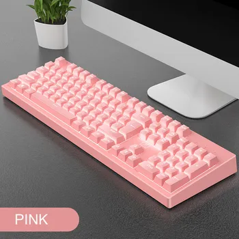 

Mechanical Feel Keyboard USB Wired 104 Keys Gaming Keyboard Ergonomic Design Gamer Keyboards For Computer PC Laptop 424#2