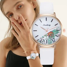 

Fashionable Retro Ladies Women Leisure Embossed Flowers Small Fresh Printed Belt Student Quartz Watch Montre Femme Reloj Mujer