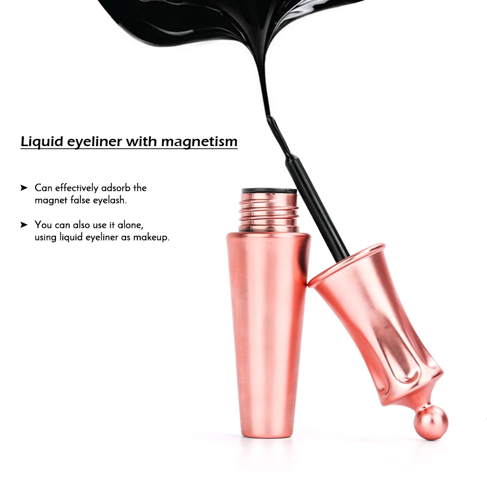 New Arrival Magnetic False Eyelashes& Eyeliner 5 Magnets Natural Soft Fake Eyelashes Extension with 2 Pairs Eyelashes