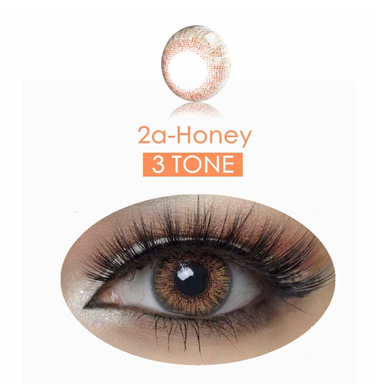 2a-Honey Цветные контактные линзы серии 3 Tone - Цвет: 2a-Honey