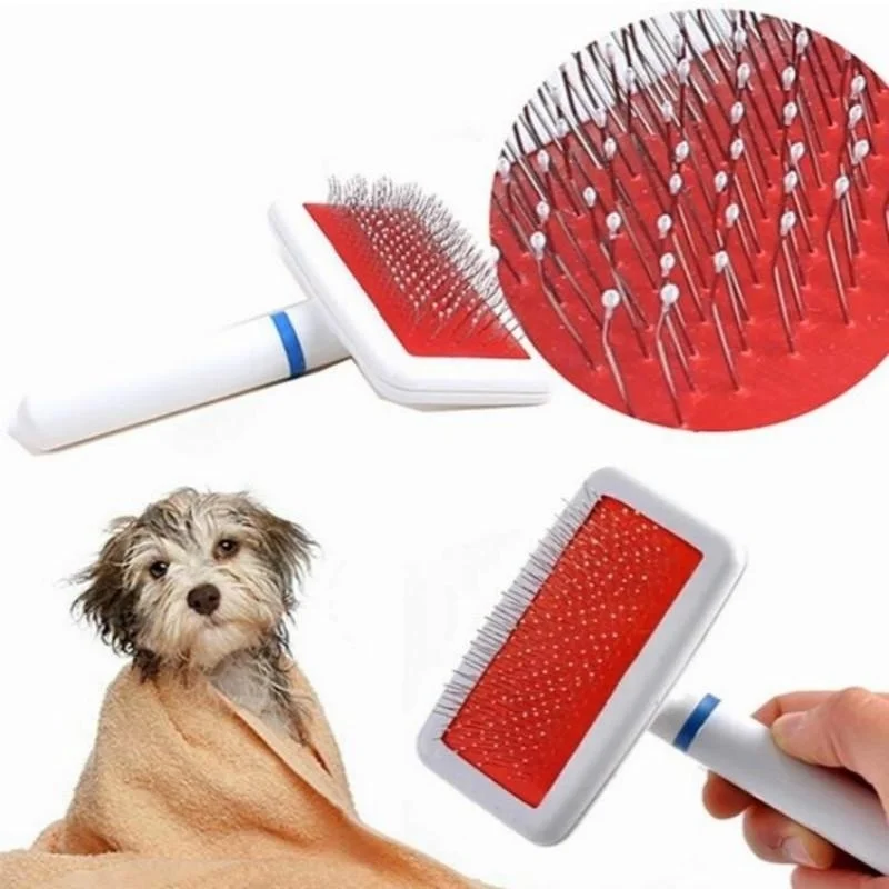Собака Pet инструмент для волос подушка безопасности Уход Массажер-расческа