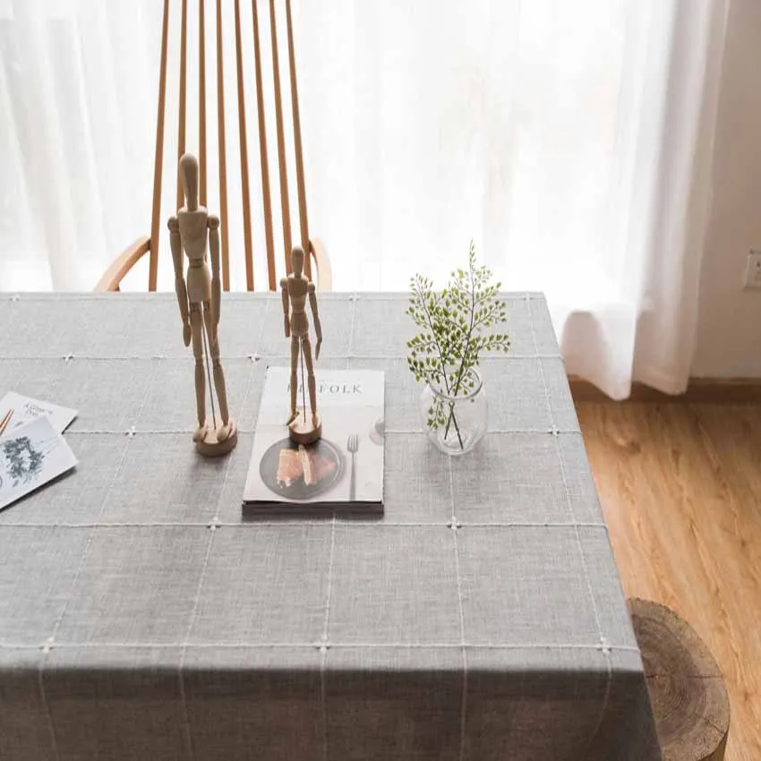 Клетчатая Пыленепроницаемая скатерть для настольного стола с адиабатическим