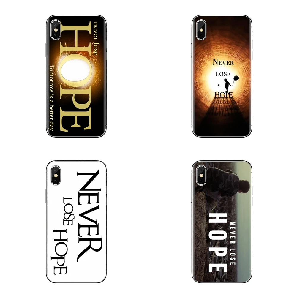 Never Lose Hope Inspirational Quote Covers For Samsung Galaxy S2 S3 S4 S5 MINI S6 S7 edge S8 S9 Plus Note 2 3 4 5 8 Coque Fundas |