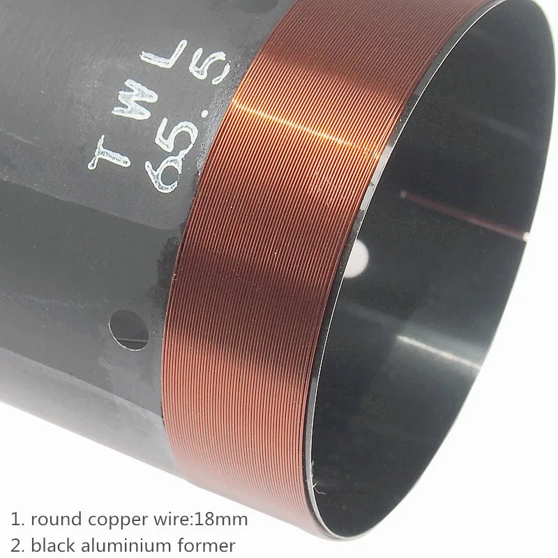 High-Performance Black Aluminum Voice Coil for Speaker Woofer Repair - Premium Home Theater & HiFi System Bass Enhancement