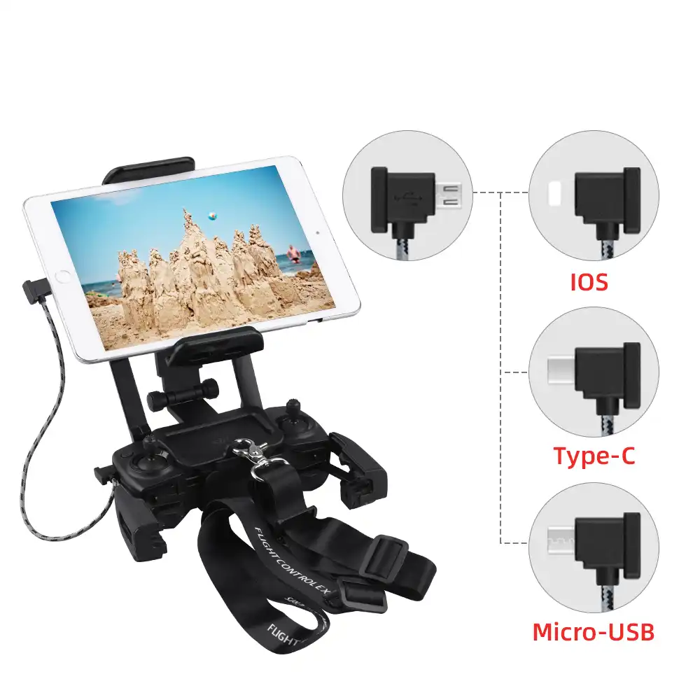 Drone Accessories Trans Phone Tablet Bracket Holder Mount 360 Rotating for D/&JI Mini Se//for Mavic Mini//Air//for Pro//for Spark Drone Remote Controller UAV Parts