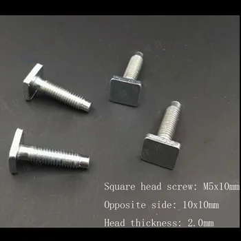 

M5x20mm Square head Screw T bolt Square stud Screws 10PCS