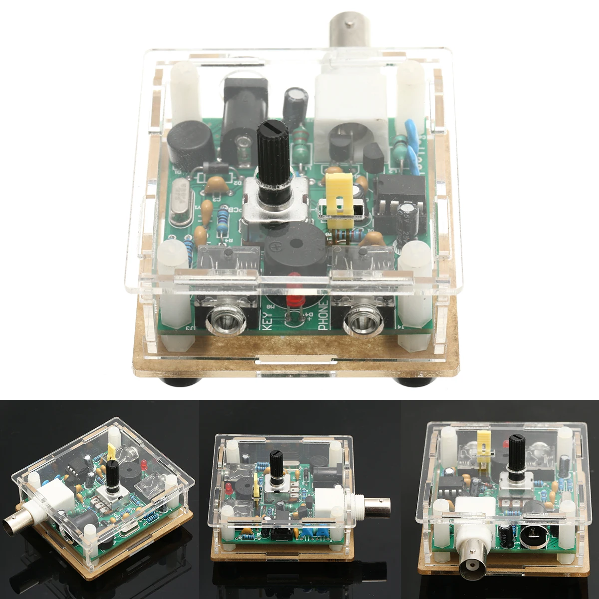 

Mayitr 1pc Assembled DC 9-13.8V CW Transceiver Professional S-PIXIE QRP Shortwave Radio Transceiver 7.023Mhz+Case