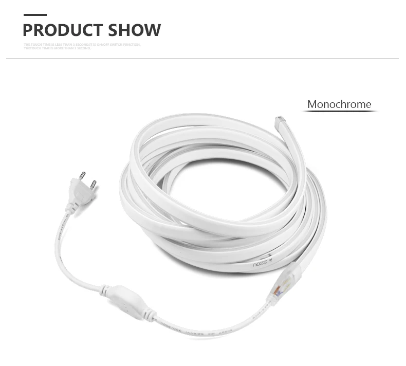 220V неоновый светильник ленты SMD 2835 120 светодиодный s/M ламп гибкий уличный экранй рождественских каникул Фея светодиодный трубка ЕС Мощность