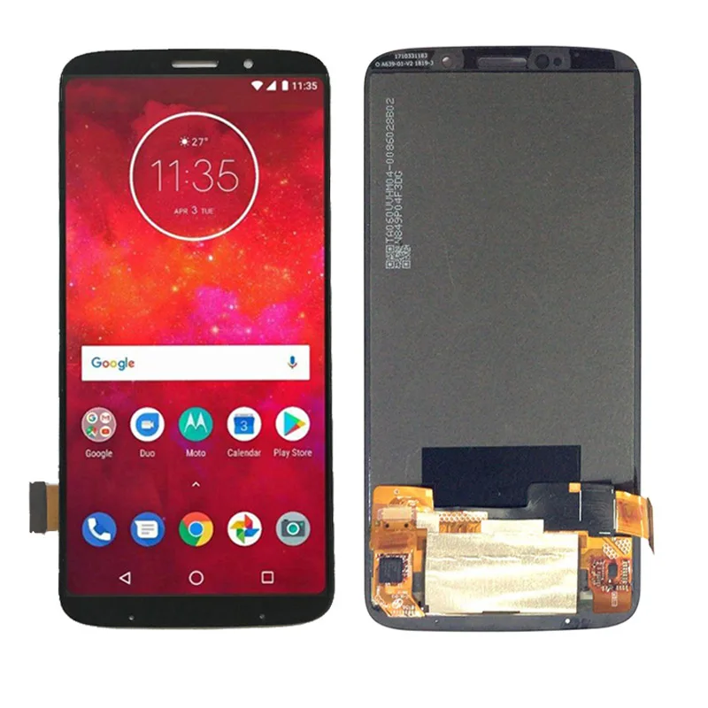 Для Motorola Moto Z3 Play LCD дисплей с сенсорным экраном дигитайзер сборка черный белый