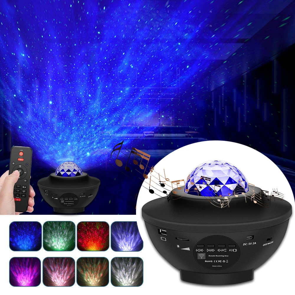 

LED Projector Light LED Star Night Light for Dark Night LED Projector Light For Children Kids Bluetooth Music Player Lamp D30