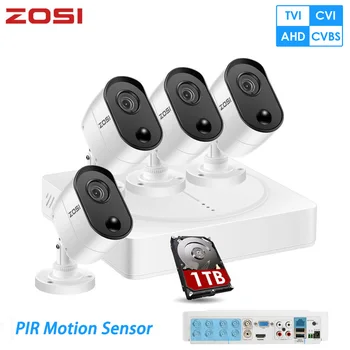 

ZOSI 1080P 8CH AHD Analog TVI CVI PIR Waterproof Nightvision Video Surveillance CCTV Security Camera System Recorder DVR Kit