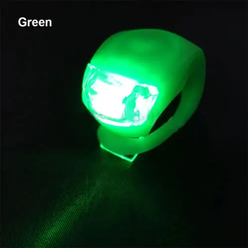 Green Прочный задний фонарь передний свет силикагель 7 цветов габаритные огни для велосипеда портативный USB Перезаряжаемый светодиодный водонепроницаемый открытый - Цвет: Green