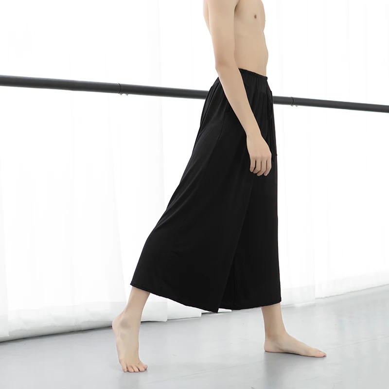 Latin Dance Wide leg pants Men Man teacher Ballroom Tango trousers Cha Salsa rumba modern Dance wear Yoga costumes