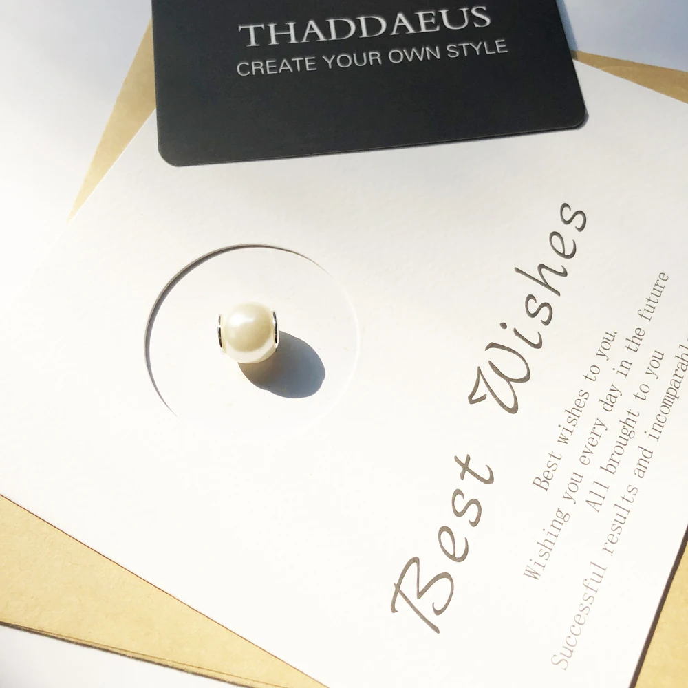 Бусы из белого жемчуга серебряные бусины Подходит браслет ожерелье Европы