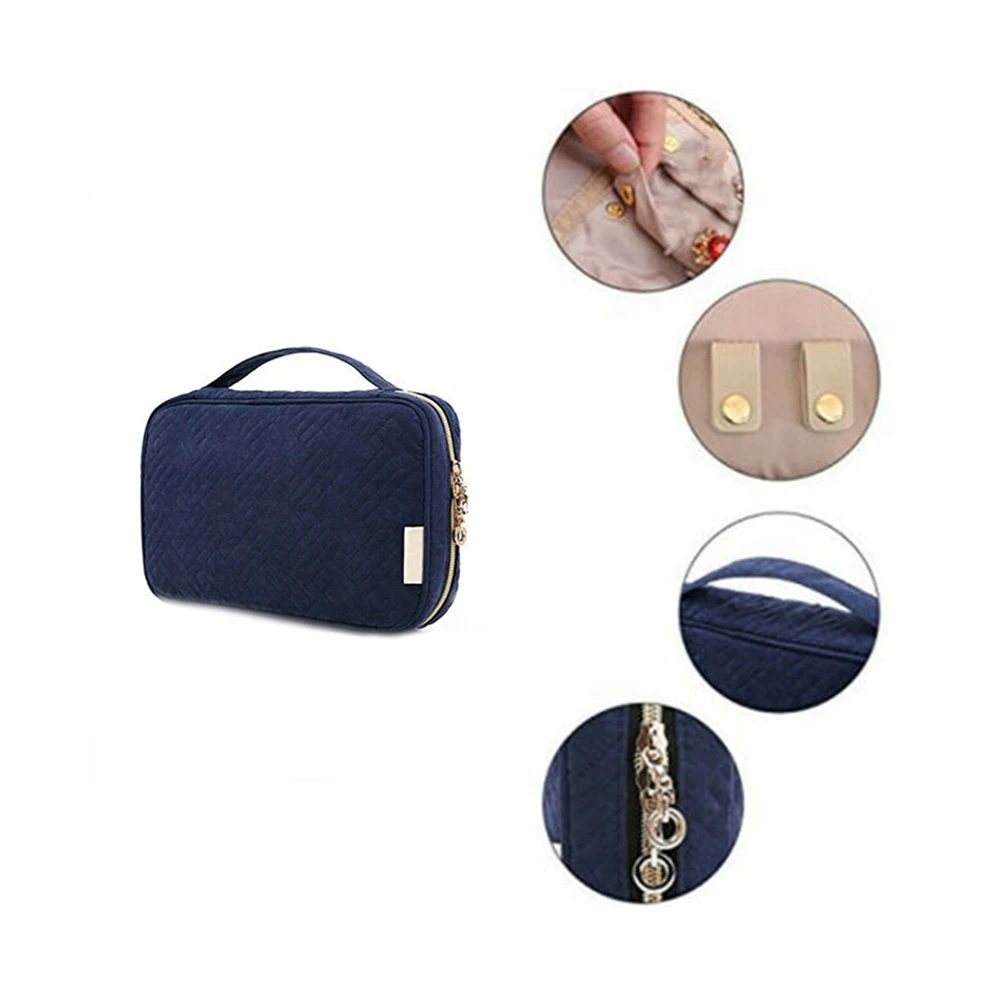 

Portable Jewelry Bag Necklace Ear Nail Box Carrying Case Rings Earrings Necklace Holder Travel Jewelry Organizer Display Bag