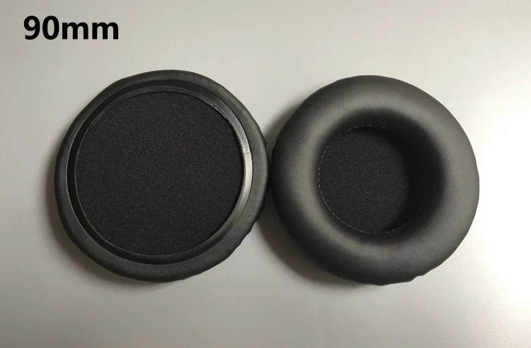 90mm black Мягкие ПУ амбушюры 45 мм-110 мм пены амбушюры 100 мм 110 мм подушки для sony для AKG для Sennheiser для Аш для Philips большие наушники - Цвет: 90mm black