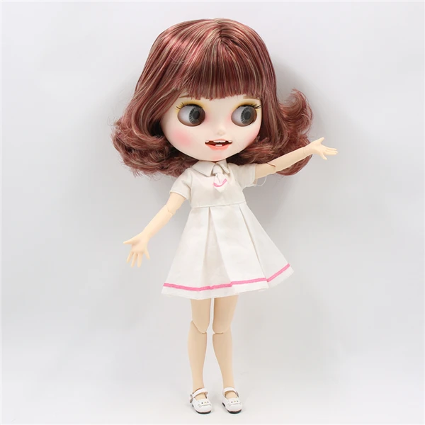 Fortune Days 1/6 bjd кукла dbs joint body Новое матовое лицо мягкие волосы smail лицо белая кожа с бровями блеск для губ SD DBS Подарочная игрушка - Цвет: like a picture