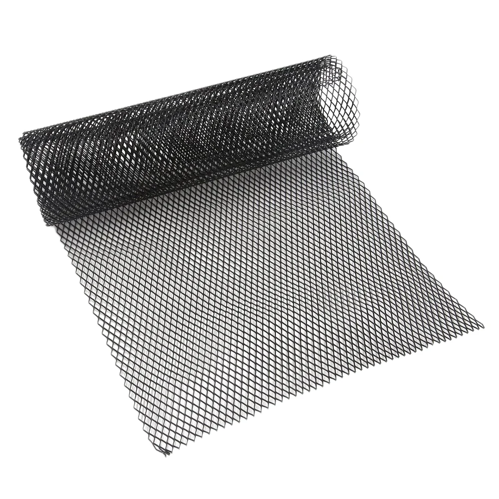 1PC Car Front Hood Bumper Grill Grille Mesh Cover Trim Rhombus Shape
