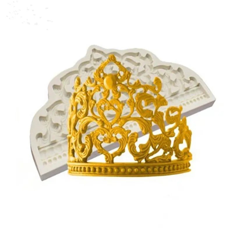 

Crown Silicone Mold European Retro Embossed Cake Edge Decoration Tool Sugarcraft Chocolate Fondant Mold Cake Baking Tool