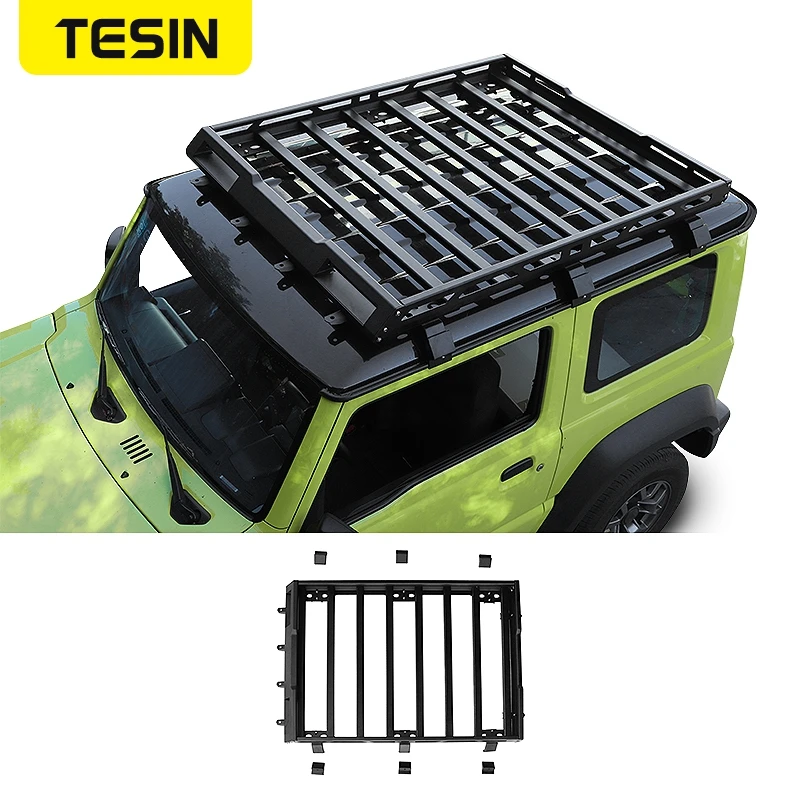 TESIN Roof Racks Boxes for Suzuki Jimny JB74W Car Roof Top Luggage Box Storage Shelf Accessories
