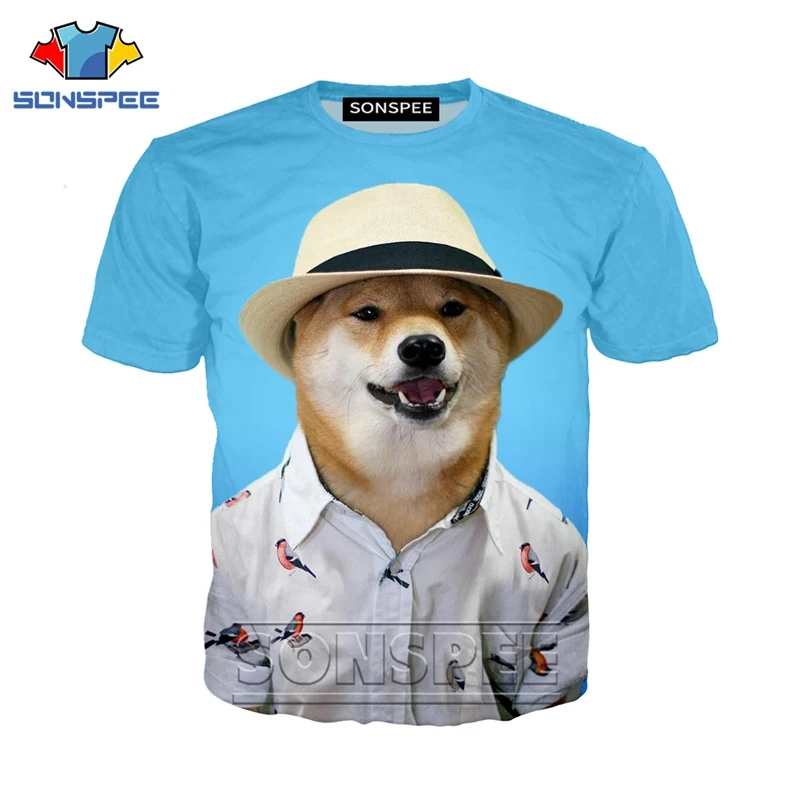 Аниме 3d печать игра футболка животное doge уличная собака Охотник для мужчин и женщин модная футболка Harajuku Детские рубашки homme футболка A206