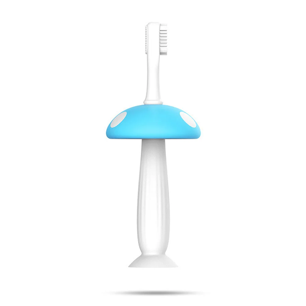 Детская Пищевая силиконовая зубная щетка Детская антиласточка дизайн прекрасная учебная зубная щетка милый гриб форма ребенок стоматологический уход#30