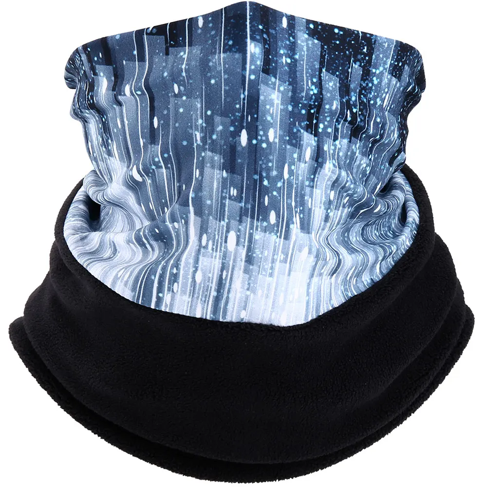 wool scarf mens Cold Winter Print Face Mask Cover Thermal Bandana Fleece Tube Scarf Bicycle Hiking Cycling Ski Red Neck Warmer Gaiter Women Men mens striped scarf Scarves