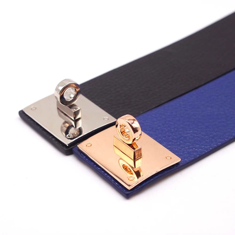 Gold Wrap Leather Bracelets Wide Wrist Femme Jewelry Gifts leather bracelet