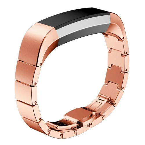 Rose gold Нержавеющая сталь starp Для fitbit Alta HR ремешок сменный Браслет fitbit Alta женский браслет ремень аксессуары с металлической пряжкой - Цвет ремешка: Rose gold