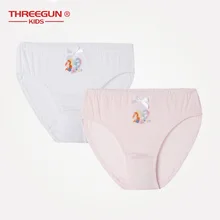 THREEGUN X disney/нижнее белье для маленьких девочек-подростков; хлопковые трусики; трусы; 2 шт./партия