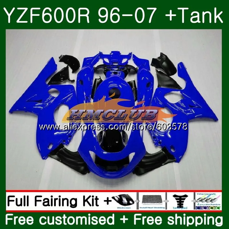 Корпус для YAMAHA Thundercat YZF 600R YZF-600R 1996 2007 глянцевый синий 52CL. 39 YZF600R 96 97 98 99 00 01 02 03 04 05 06 07 обтекатель